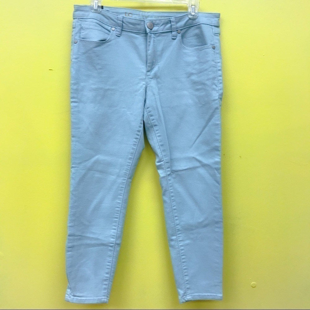 LC Lauren Conrad Tiffany blue Jeans Straight leg pants women’s 10 casual